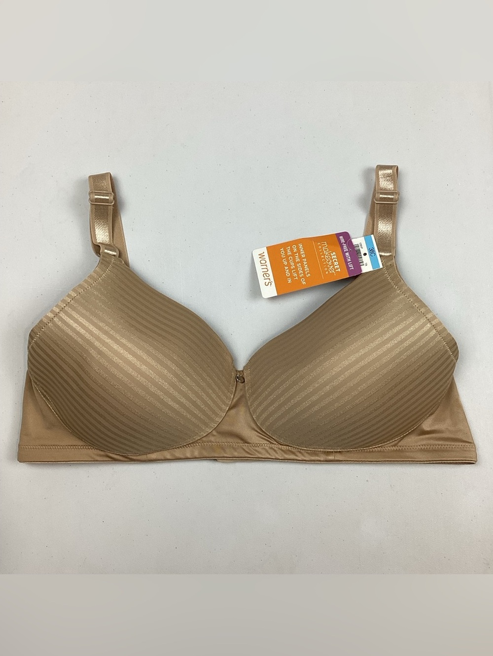 Warner’s Wire Free with Lift Full Coverage Tan Bra Size 38C NEW! Retail $38